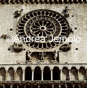 St. Ruffino Rosette with the symbols of the Evangelists and Telamons | Andrea Jemolo