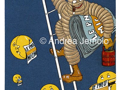 Pneumatic tyre Michelin Advertising postcard | Andrea Jemolo