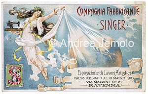 Sewing machine Singer Advertising postcard | Andrea Jemolo
