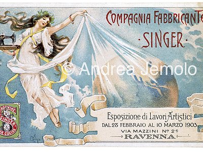 Sewing machine Singer Advertising postcard | Andrea Jemolo