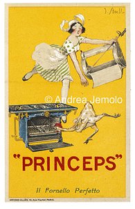 Stove Princeps Advertising postcard | Andrea Jemolo
