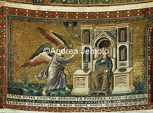 Santa Maria in Trastevere Mosaic - The Annunciation | Andrea Jemolo