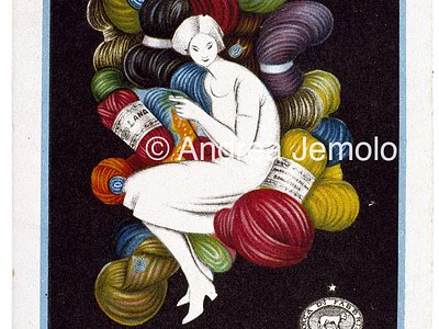 Lana Borgosesia Advertising postcard | Andrea Jemolo