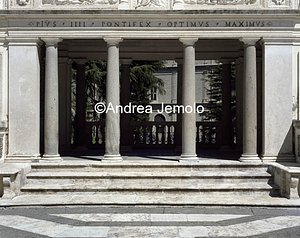 Casina of Pius IV Loggia of the Nymphaeum prospect towards the oval court | Andrea Jemolo