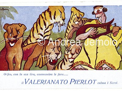 Valerianato Pierlot Advertising postcard | Andrea Jemolo
