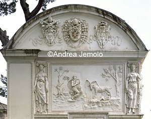 Casina of Pius IV Loggia of the Nymphaeum - Jupiter Suckled by the Goat Amalthea | Andrea Jemolo