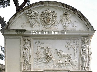 Casina di Pio IV Loggia del Ninfeo - Giove allattato dalla Capra Amaltea | Andrea Jemolo