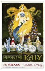 Perfume Kaly Advertising postcard | Andrea Jemolo