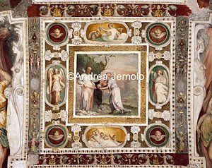 Casina of Pius IV Casina - Hall of Gethsemane - Vault - The Temptation in the desert | Andrea Jemolo