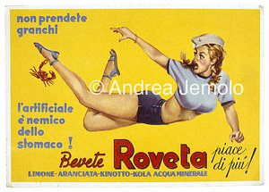 Beverages Roveta Advertising postcard | Andrea Jemolo