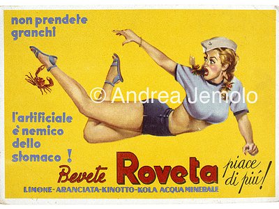 Beverages Roveta Advertising postcard | Andrea Jemolo