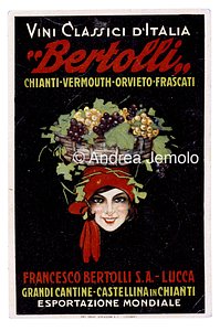 Wines Bertolli Advertising postcard | Andrea Jemolo