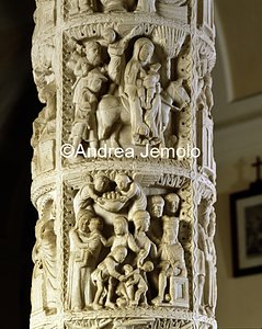 Cathedral Easter candelabra - Detail - Fugue in Egypt and Slaughter of the Innocents | Andrea Jemolo