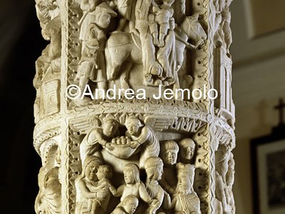 Cathedral Easter candelabra - Detail - Fugue in Egypt and Slaughter of the Innocents | Andrea Jemolo