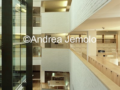 Nuova Bibliotheca Hertziana Viste di dettaglio del pozzo di luce in acciaio e cristalli a controllo solare | Andrea Jemolo