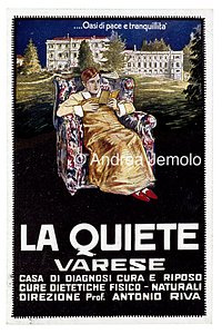 Sanatorium La Quiete Advertising postcard | Andrea Jemolo