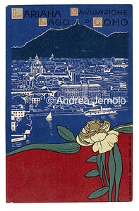 Lariana Navigazione Advertising postcard | Andrea Jemolo
