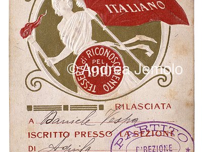 Socialist Party card  | Andrea Jemolo