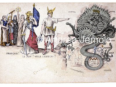 French anti-Semitic postcard  | Andrea Jemolo