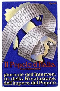 Cartolina del giornale Il Popolo d' Italia  | Andrea Jemolo