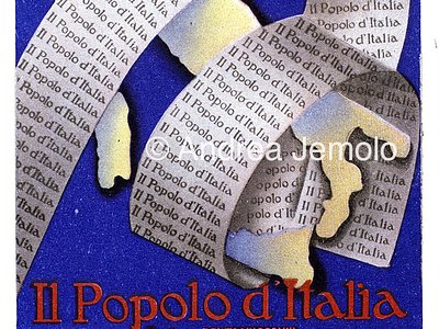 Postcard of newspaper Il Popolo d' Italia  | Andrea Jemolo