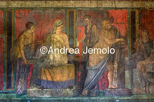 Villa of the Mysteries Hall of the Great Fresco - Lustration, group of women attending the ceremony | Andrea Jemolo