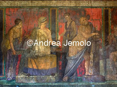 Villa of the Mysteries Hall of the Great Fresco - Lustration, group of women attending the ceremony | Andrea Jemolo