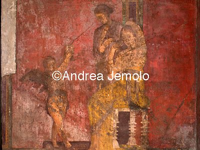 Villa of the Mysteries Hall of the Great Fresco - The initiate prepares, with the help of an attendant, for wedding | Andrea Jemolo
