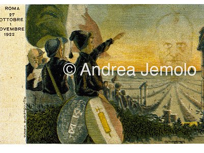 Postcard of fascist propaganda for the March on Rome  | Andrea Jemolo