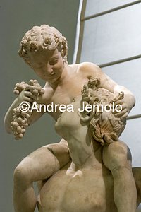 Archaeological National museum Farnese Collection - Satyr with child Dionysus - Detail | Andrea Jemolo