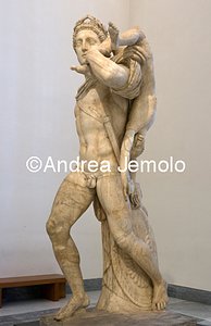 Archaeological National museum Farnese Collection - Greek hero with child - Neoptolemus and Astyanax | Andrea Jemolo