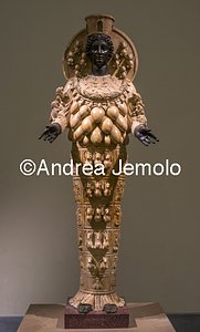 Archaeological National museum Farnese Collection - Artemis Ephesia - Alabaster and bronze | Andrea Jemolo