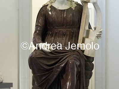 Archaeological National museum Farnese Collection - Apollo with lyre sitting on the rock - Porphyry | Andrea Jemolo