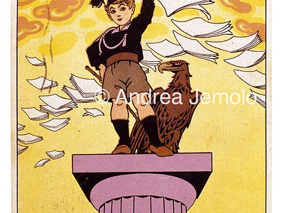 Postcard for the magazine Il Balilla  | Andrea Jemolo