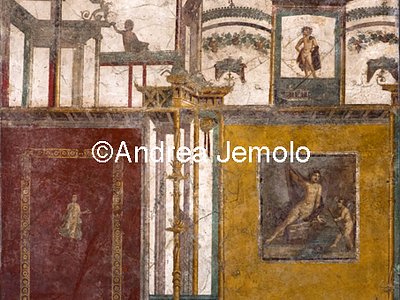 Museo Archeologico Nazionale Pompei - Casa delle Vestali - Parete decorata con Mito di Narciso | Andrea Jemolo