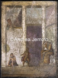Archaeological National museum Pompeii - House of Jason - Medea watching with anxiety the sons | Andrea Jemolo