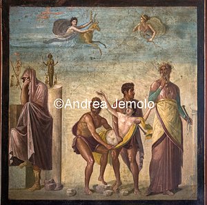 Archaeological National museum Pompeii - House of the Tragic Poet - The sacrifice of Iphigenia | Andrea Jemolo