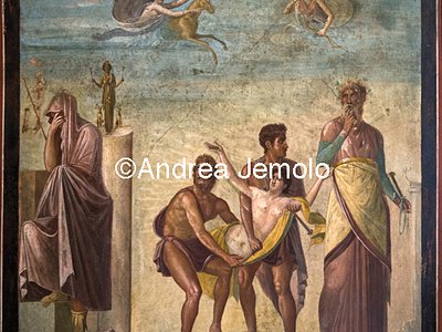 Archaeological National museum Pompeii - House of the Tragic Poet - The sacrifice of Iphigenia | Andrea Jemolo