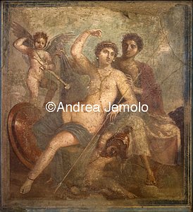 Archaeological National museum Pompeii - Pompeii - House of Mars and Venus, or of the Wedding of Hercules - Mars and Venus | Andrea Jemolo
