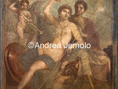 Archaeological National museum Pompeii - Pompeii - House of Mars and Venus, or of the Wedding of Hercules - Mars and Venus | Andrea Jemolo