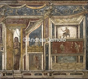 Archaeological National museum Pompeii - House of Meleager - Polychrome stucco | Andrea Jemolo