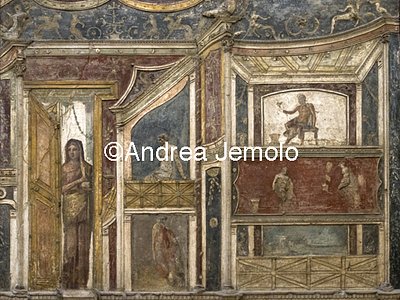 Archaeological National museum Pompeii - House of Meleager - Polychrome stucco | Andrea Jemolo