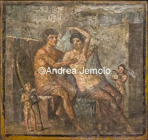 Archaeological National museum Pompeii - House of Meleager - Ares and Aphrodite - Mars and Venus | Andrea Jemolo