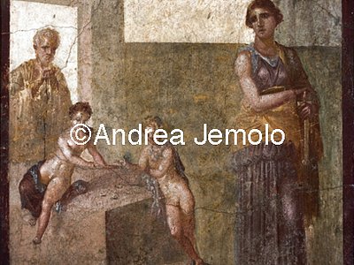 Archaeological National museum Pompeii - House of the Dioscuri - Medea meditating the killing of the sons | Andrea Jemolo