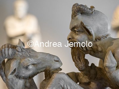 Archaeological National museum Herculaneum - Villa of the Papyri - Pan and the goat - Detail | Andrea Jemolo